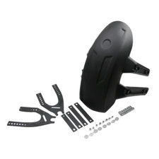 Guardabarros trasero ajustable negro para moto rueda trasera protector contra salpicaduras cubierta