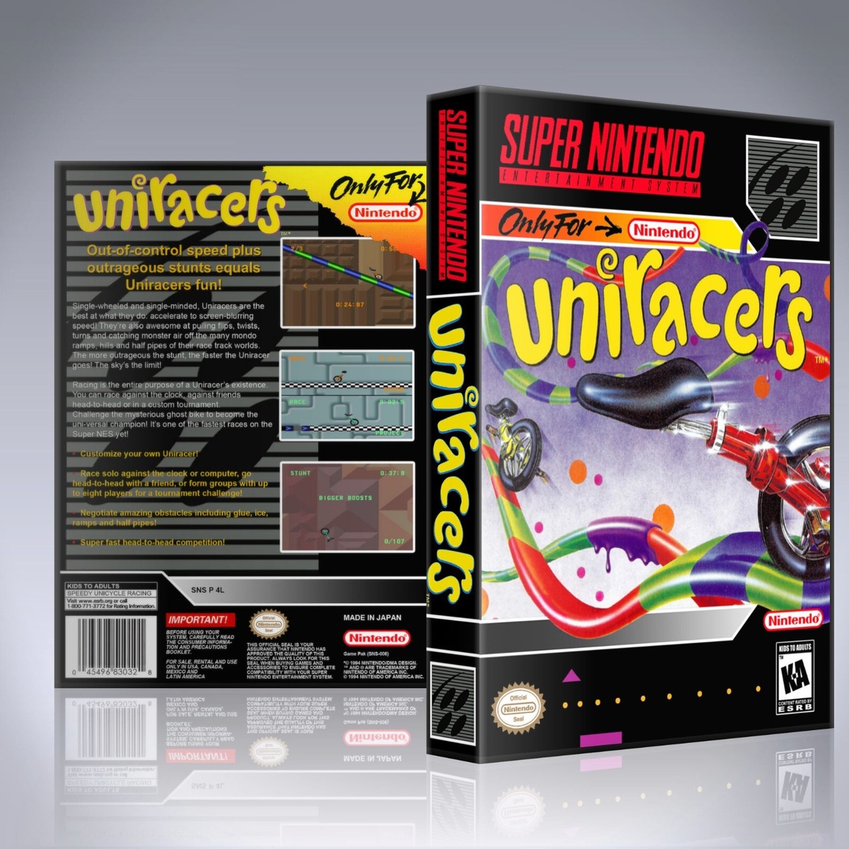 Uniracers Pal Uniracers Snes Classic SNES Super Nintendo Uniracers