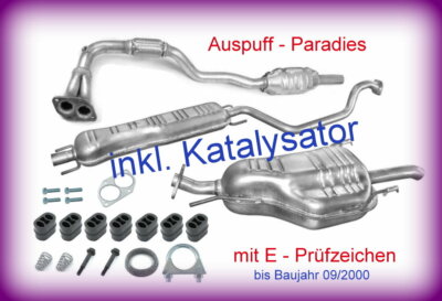 Abgasanlage & Katalysator für Opel Zafira A 1.8 16V F75_ MC: X18XE1 ->09/00 +Kit