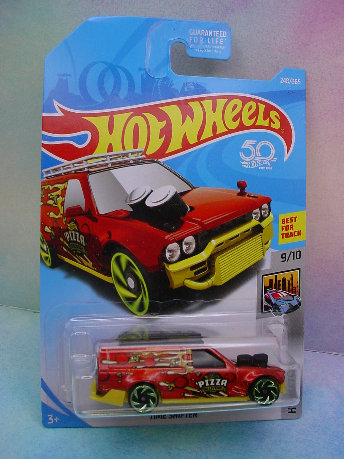 2018 Hot Wheels TIME SHIFTER #248 US ✰red/yellow;PIZZA DELIVERY 🍕 METRO 🍕  Z1