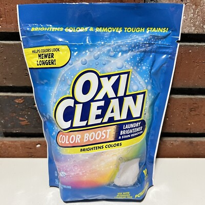 Oxi Clean Color Boost Color Brightener plus Stain Remover Power Paks 10 Pods