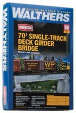 Walthers HO Scale 30' Single-Track Railroad Deck Girder Bridge Kit 933-4505