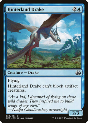 Magic MTG Tradingcard Aether Revolt 2017 Hinterland Drake 34/184