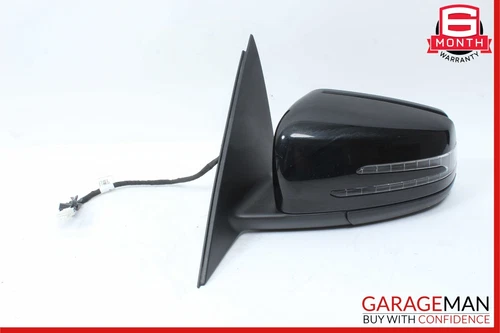 12-14 Mercedes W204 C300 Sedan Left Driver Side Rear View Door Mirror Black OEM