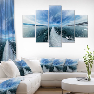 Designart ''Lake Baikal Polar Panorama'' Lake Landscapes
