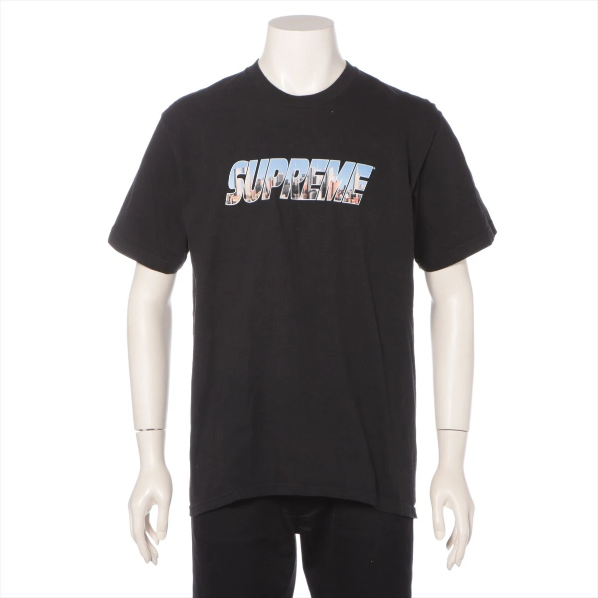 T shirt authentique Supreme homme taille M coton noir 100 % fabriqué aux États Unis tel quel