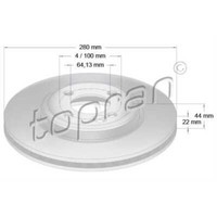 Topran Bremsscheiben Vorne Ø280 Mm BelüFtet Beschichtet FüR Mini Mini 501 713