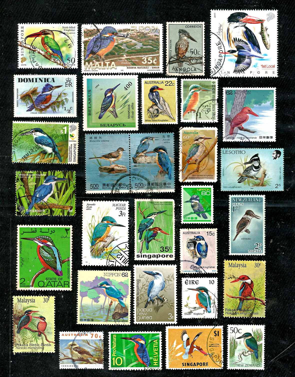 KINGFISHER BIRDS ON USED WORLDWIDE Ranking TOP11 Fresno Mall STAMPS JL08