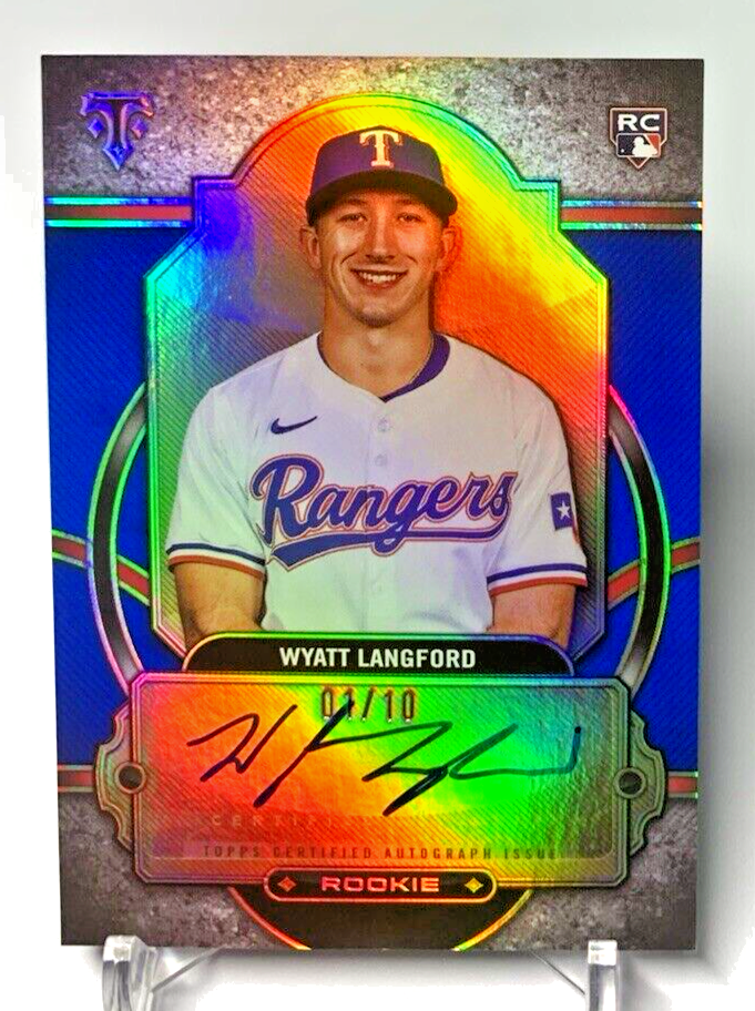 2024 Topps Triple Threads Sapphire Wyatt Langford Rookie Auto /10