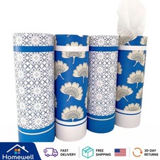 Compact Car Tissue Boxes - 4 Pack for Practical and Elegant Travel Hygiene