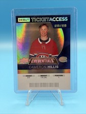 2021-22 Upper Deck Credentials #106 Cameron Hillis 2020-21 Debut TA #/999