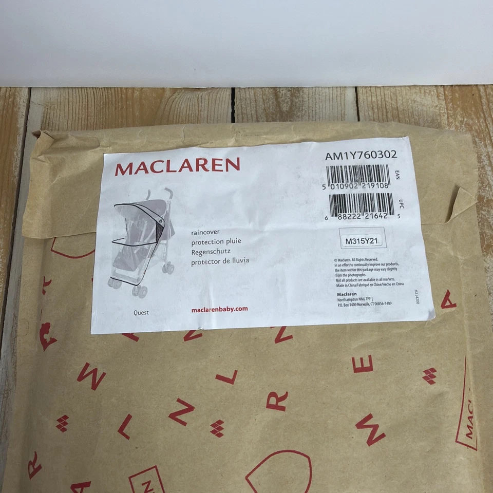 Maclaren Baby Quest Stroller Raincover New  AM1Y760302 - Image 4 of 4