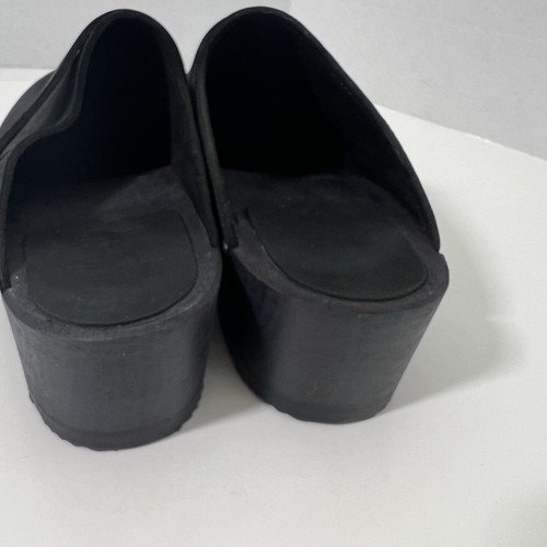 Sandgrens Mujeres Cuero Negro Dublín Zueco Mula Slide Zapatos Talla 37 EE. UU. 6.-6,5 NUEVO - Imagen 6 de 12