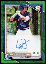 2024 Bowman Chrome Luis Baez Green Mojo Refractor Auto /99