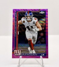 MICAH McFADDEN 2025 Topps Chrome Pink Wave Refractor #232 Giants /250 MINT