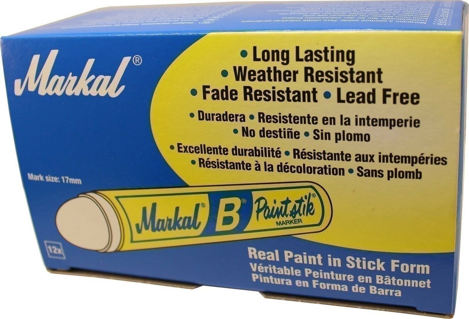 Markal B Red Solid Paint Stick Marker Tire Crayon Pack of 12