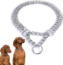 Dog Chain Collar Metal Martingale Collar Anti Chew Training Collars Chew Proo...