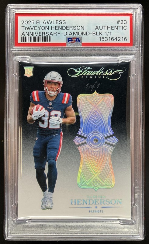 2025 Flawless TreVeyon Henderson Anniversary Diamond Black 1/1 RC PSA AUTH
