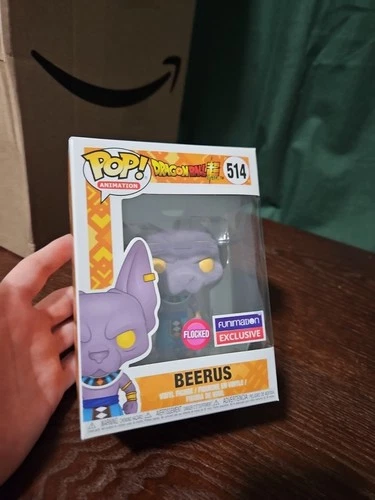 Funko Pop! Vinyl: Dragon Ball - Beerus - (Flocked) - Funimation (Exclusive) #514