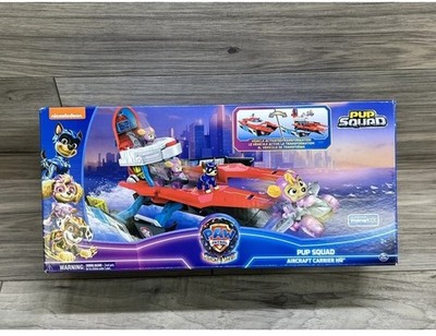 Paw Patrol The Mighty Movie Pup Squad Aircraft Carrier HQ NEW 2023