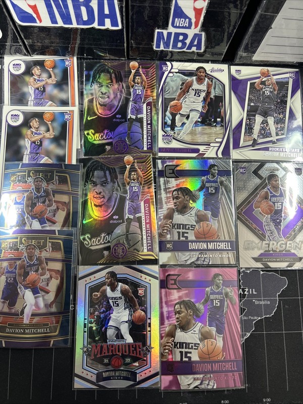 Davion Mitchell - Lot Of 12 NBA Rookie Inserts Basketball Cards RC Parallels 080