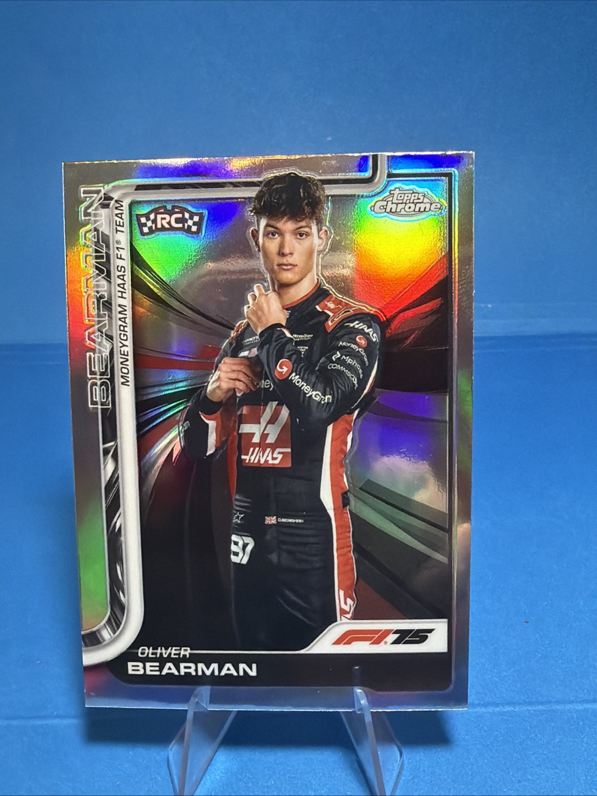 2025 Topps Chrome F1 Oliver Bearman #14 RC Refractor 