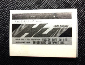 (Game Item) Magnet Sticker, Famicom, Championship Lode Runner, EX, Nintendo.