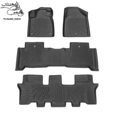 For Acura Mdx 2007-2012 2013 Black 4pc Tpe Mats Complete Set All 3 Rows Included