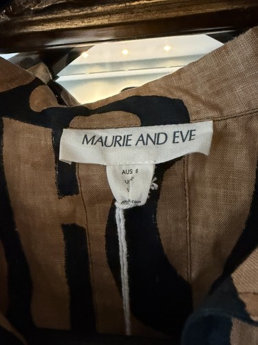 Maurie & Eve 100% Linen Co Ord Shirt and Shorts Set size 8 - Picture 3 of 8