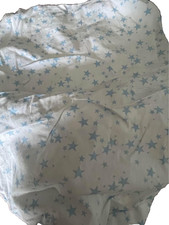 stars fitted sheet white and baby blue Infant crib bed Frenchie Mini Couture