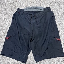 Fox Racing Shorts Padded Lined Size 36 Black Draw String Pockets