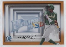 2022 Bowman Bowman in 3-D! Orange Refractor 2/25 Pedro Pineda #B3D-15 0a3