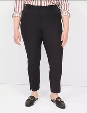 Lane Bryant 4-Season Slim Ankle Mid Rise Pant Black Size 26