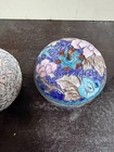 Two Antique/ Vtg. Brass Boxes of Chinese Agarwood Small Balls — photo 6