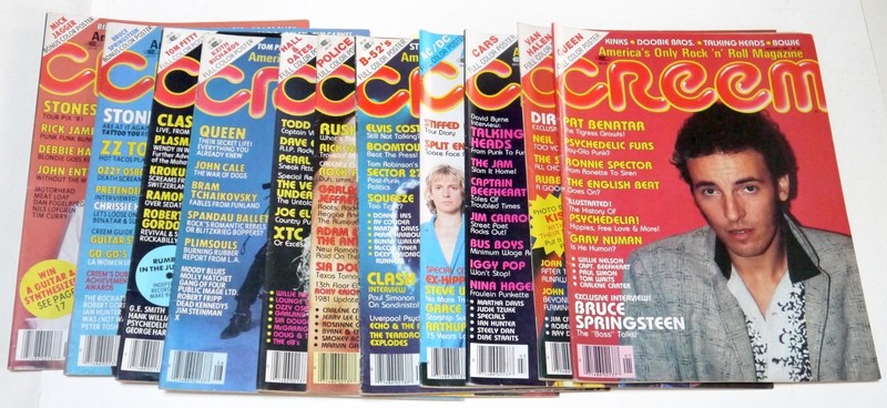 CREEM MAGAZINE Lot of 11 Magazines 1981 January February March April May June +