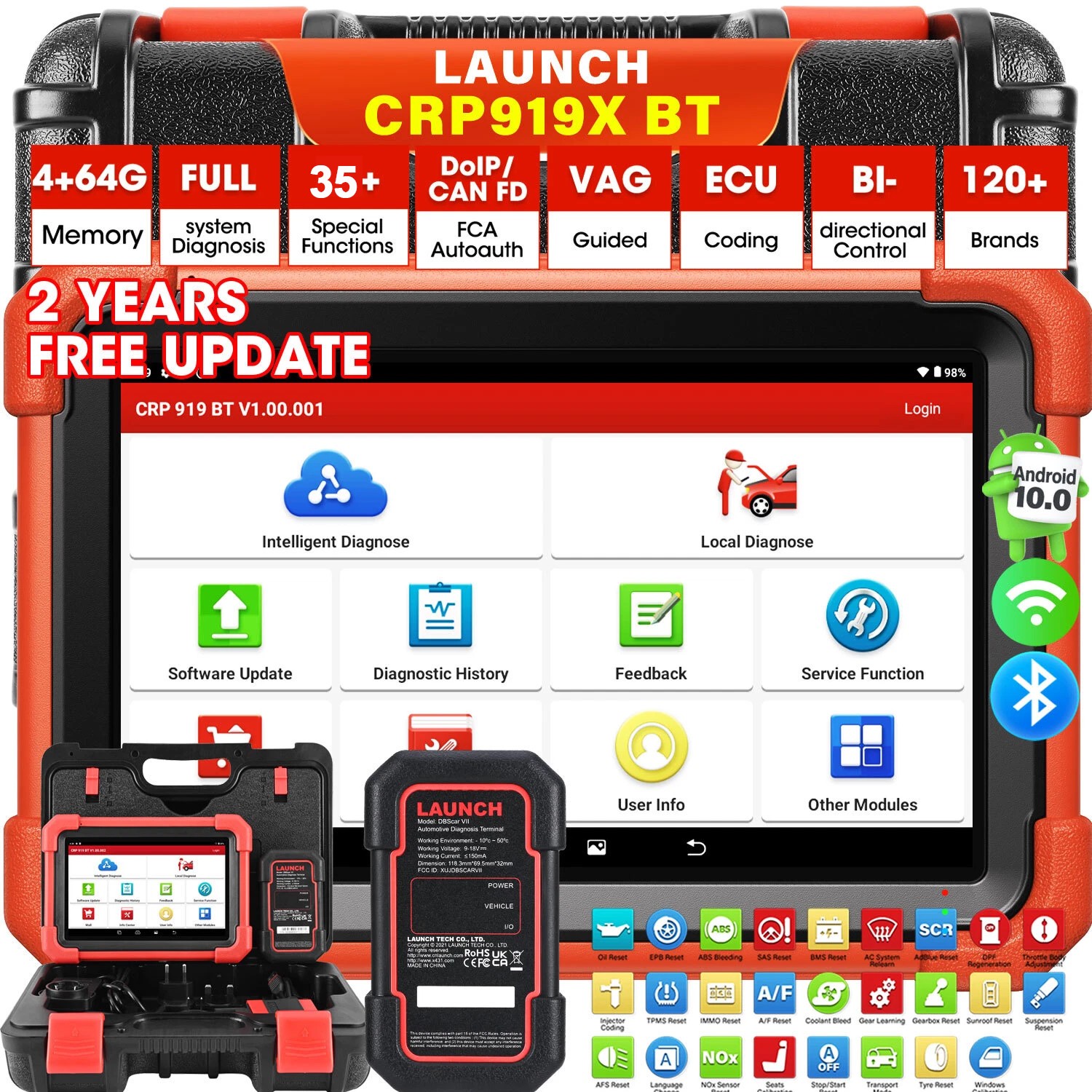 2026 LAUNCH X431 CRP919X BT PRO Elite Bidirectional Car Diagnostic Scanner Tool