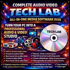 Audio Video TECH LAB DVD authoring Ripping Conversion Complete ALL Windows CD