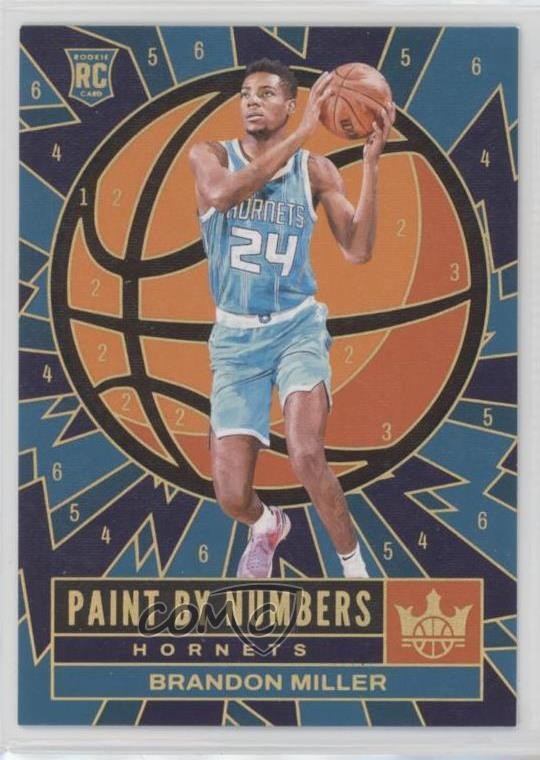 2023-24 Panini Court Kings Paint by Numbers Brandon Miller #9 Rookie RC z6j