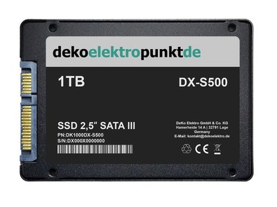SSD 1TB, SATA, 2,5 Zoll, Interne Festplatte Delektropunktde