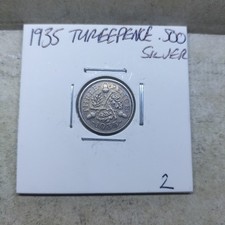 1935 - Threepence - King George V - 0.500 Silver Coin #2