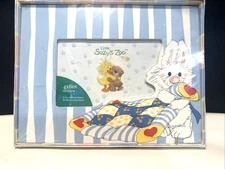 Little Suzy's Zoo Picture Frame Lulla Bunny Blue Striped Wall Art NEW