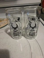 Little Sumo Sake Premium Japanese Sake 6oz Glasses Pair EUC