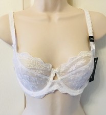 FELINA  Paramour  "Captivate" 115005  White Semi Sheer Lace Bra  36C  NWOT