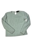 Vtg Jill Stuart Light Green Soft Fuzzy Angora Blend Sweater Women Small