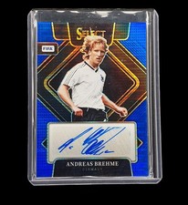 2022-23 Panini Select Soccer Blue Pulsar Auto Signatures Andreas Brehme Germany