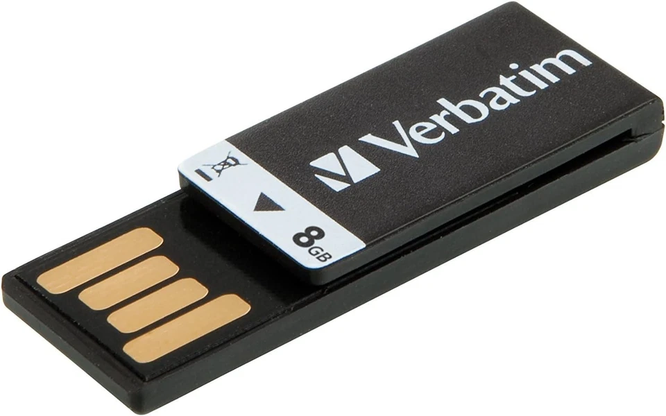 Verbatim 8GB Clip-It USB Flash Drive - Black - Image 3 of 3