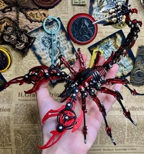 Black Red Cyber Scorpion Metal Model Kit 3D DIY Mechanical Puzzle