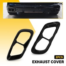 Steel Black Exhaust Muffler Tail Pipe Cover For BMW X5 G05 X7 G07 2019 to 2021