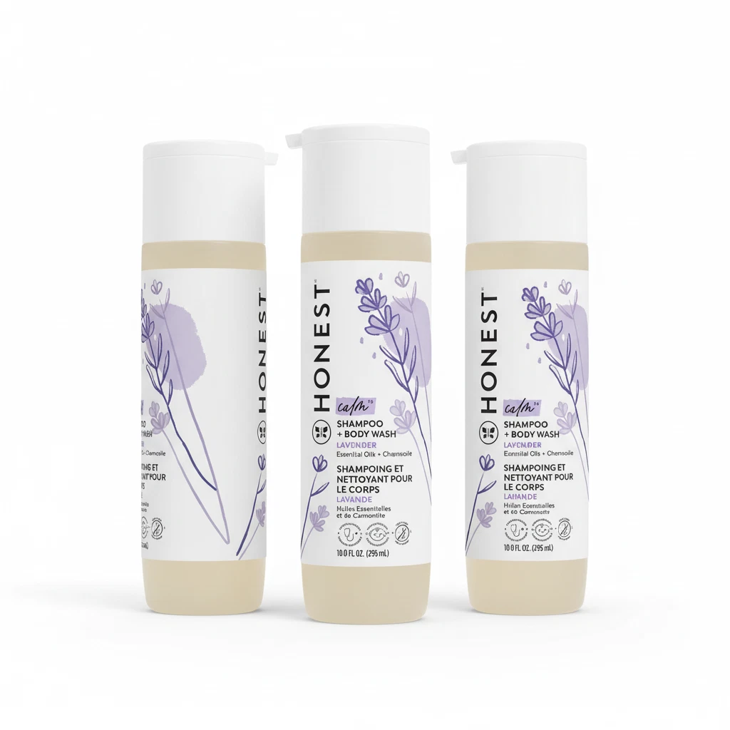 3PK Honest Refresh Shampoo & Body Wash ~ Lavender ~ 10 FL OZ EACH ~ NEW
