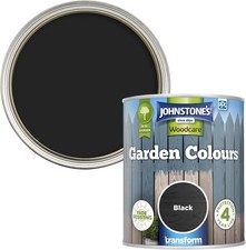 Johnstone's - Garden Colours Fence Paint - Black | Exterior Wood Paint for Shed